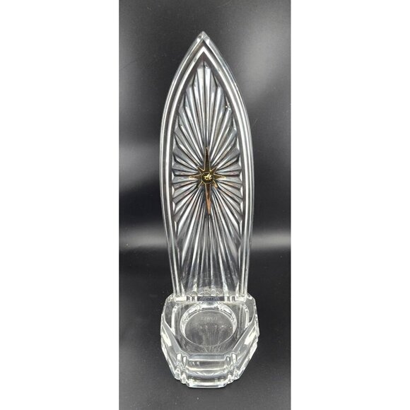 TOWLE Czech 24% Lead Crystal Cathedral Votive Candle Holder Holy Gold Star - Picture 5 of 6